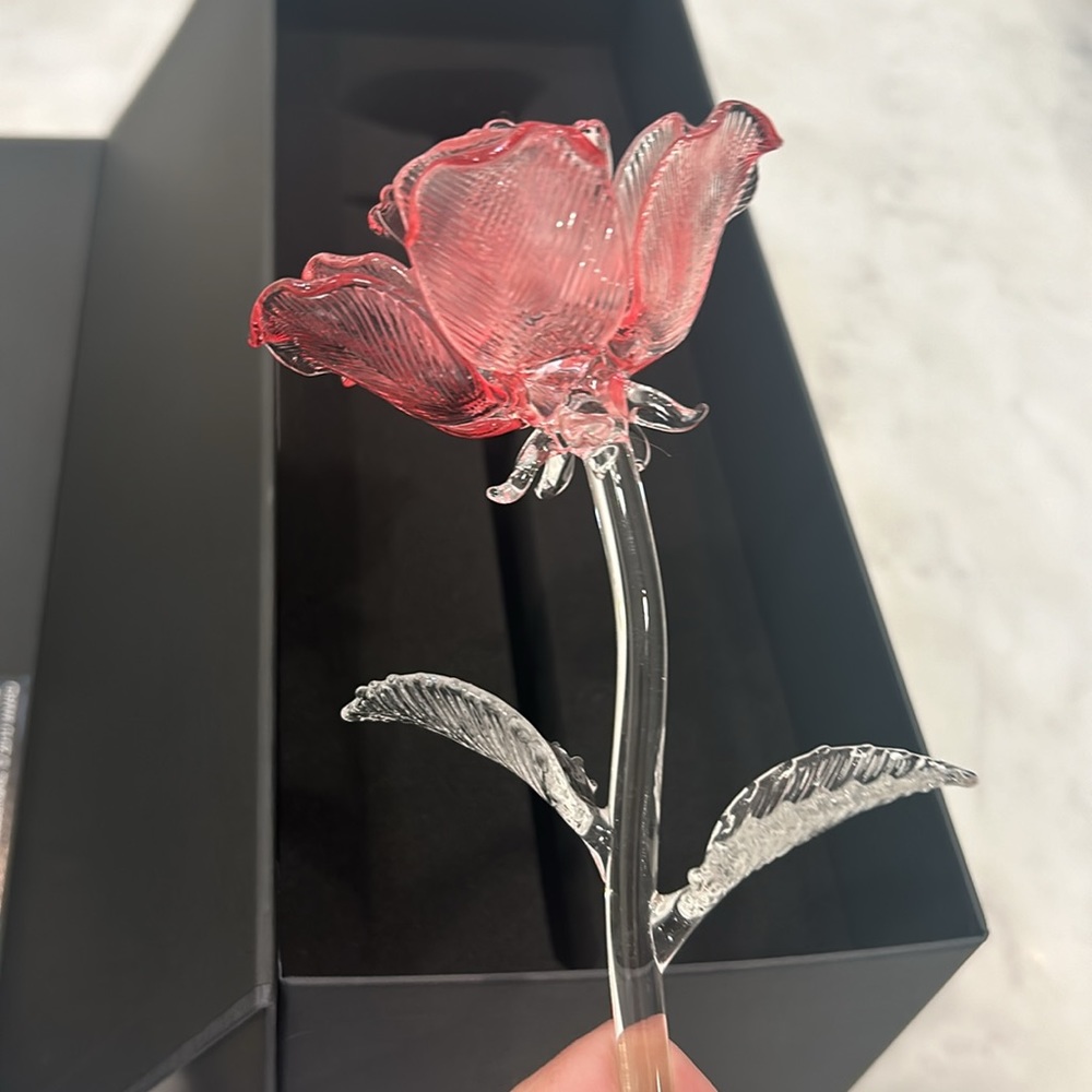 NEW Waterford Crystal FLEUROLOGY Long Stem Rose #40007308 14.5"